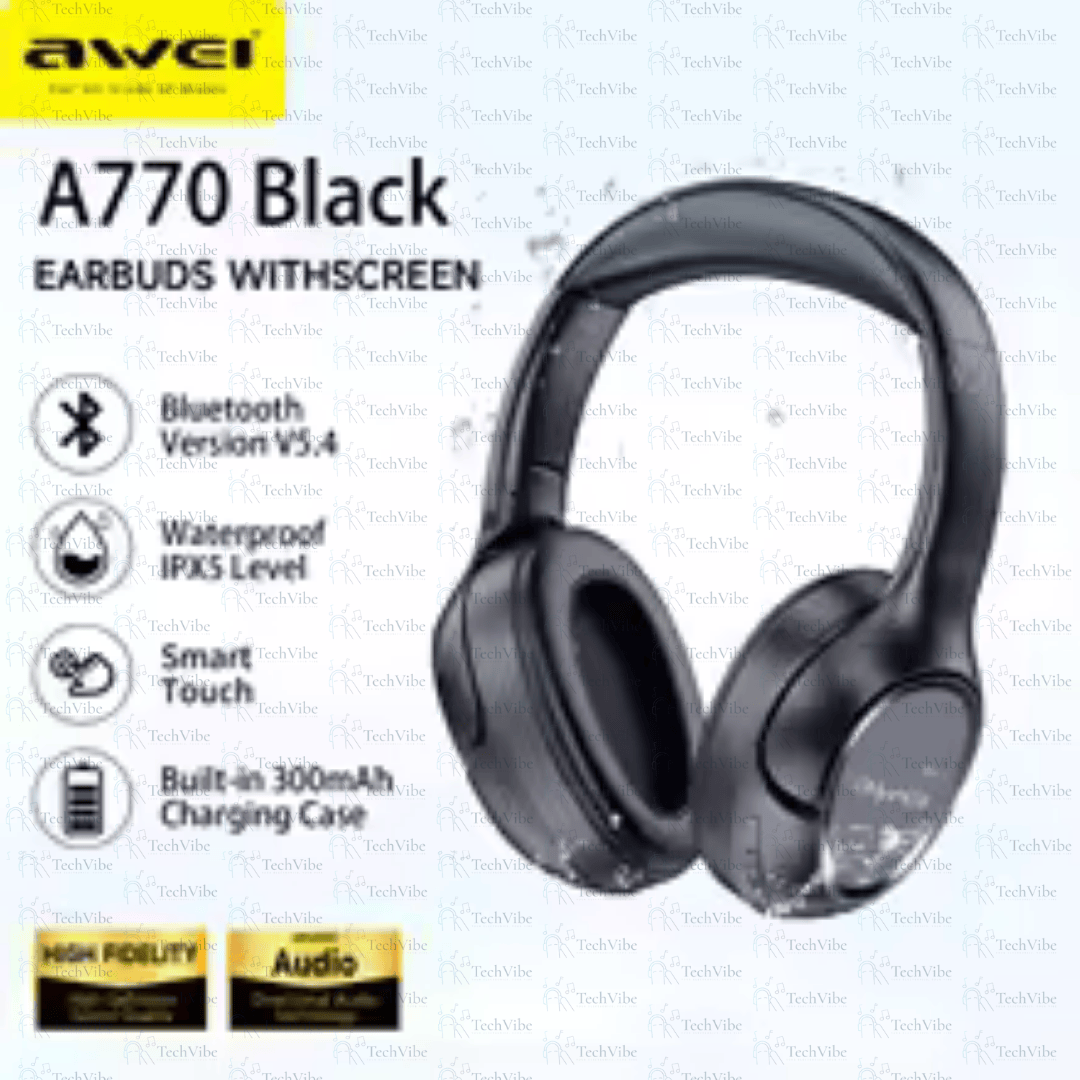 Awei A770Bl Wireless Stereo Headphone (Bluetooth 5.0 + Aux Connection) - TechVibe