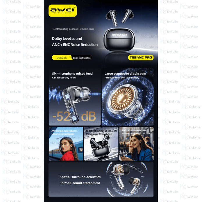 Awei Anc Pro Wireless Earbuds - TechVibe