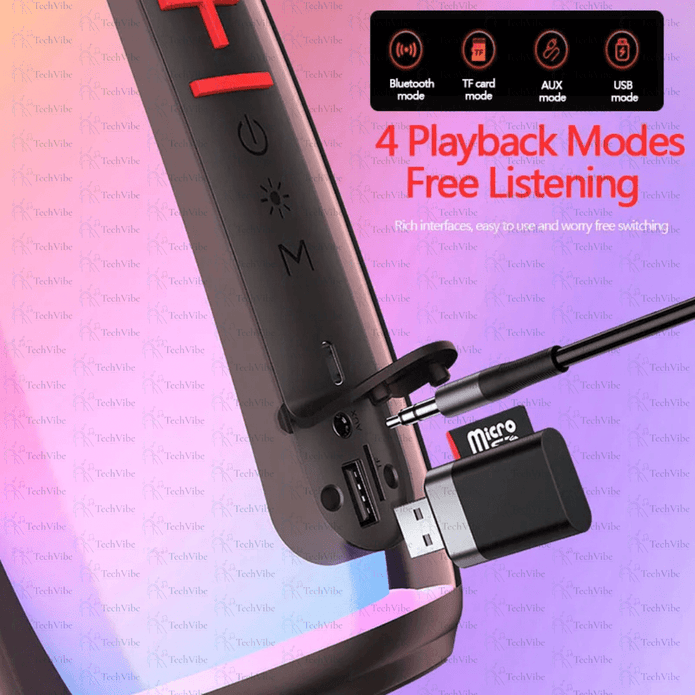 Awei Colorful Light Wireless Speaker - TechVibe