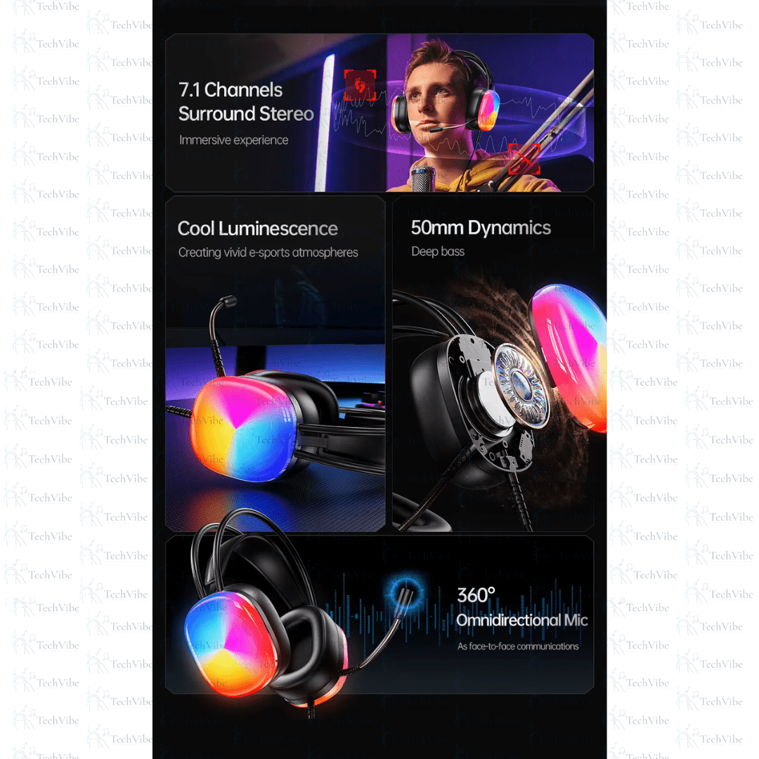 Awei Dynamic Lights Gaming Haedset - TechVibe