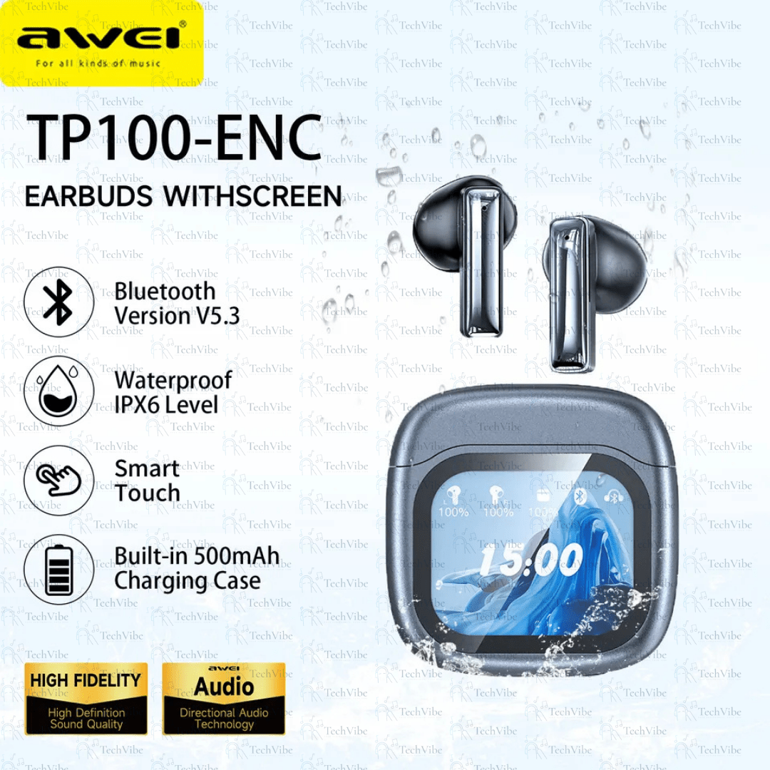 Awei Earbuds With Screen - TechVibe