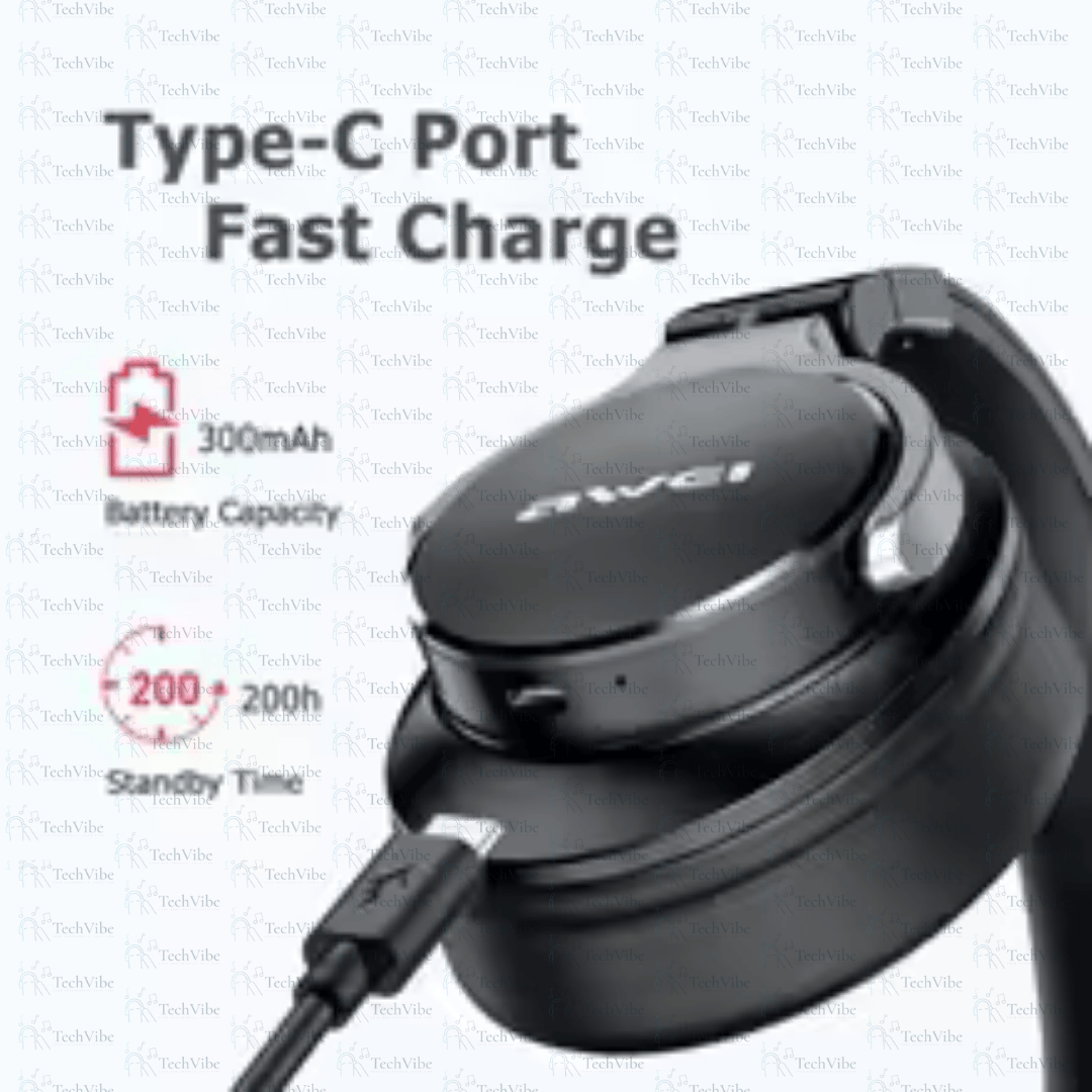 Awei Foldable Anc Function Wireless Headphones - TechVibe
