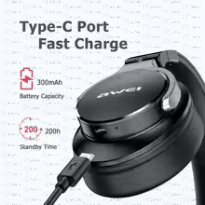Awei Foldable Anc Function Wireless Headphones - TechVibe