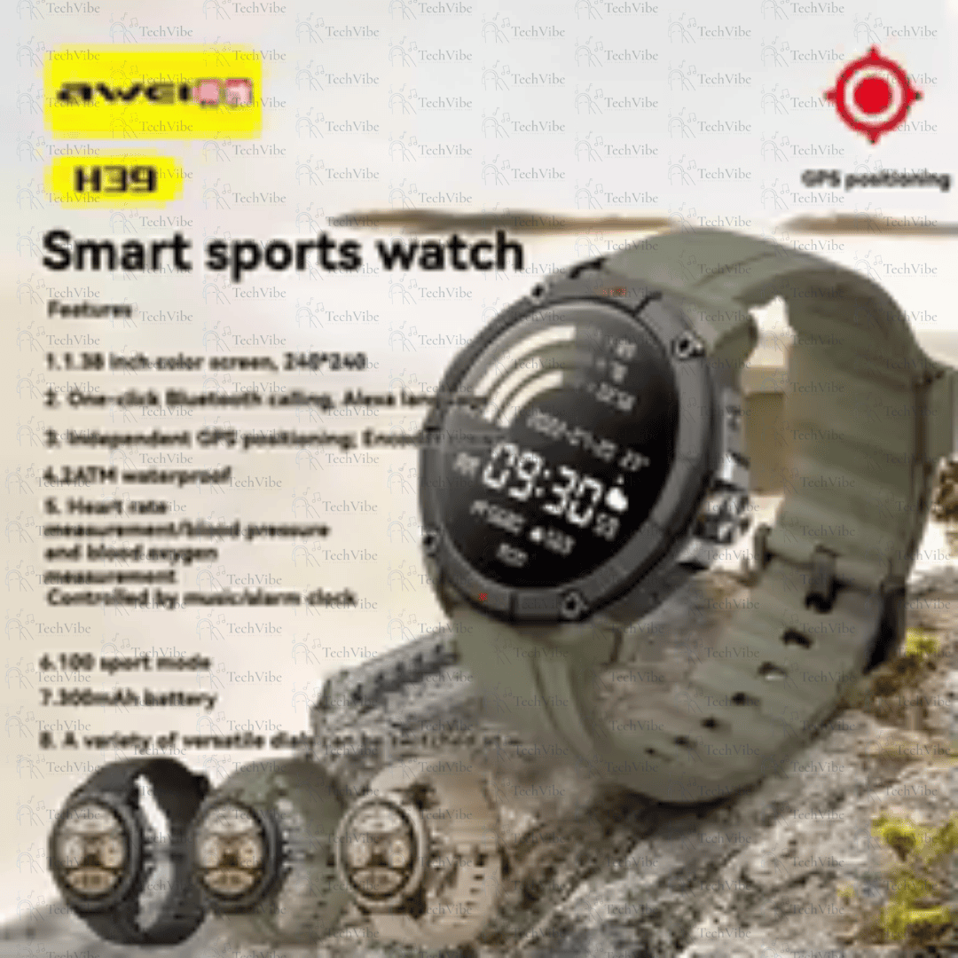 Awei H39 Sport Watch, 1.38 Inch Smartwatch For Men Women (Answer/Make Call) - TechVibe