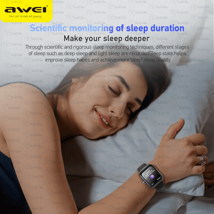 Awei H45 Multi - Sport Modes Smart Watch Waterproof Rate Supported Alexa Smartwatchs (Unisex) - TechVibe