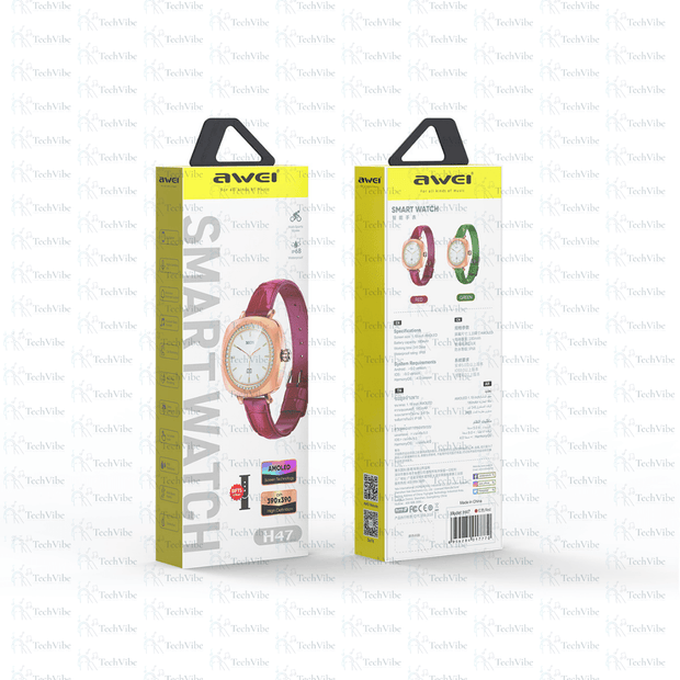 Awei H47 | Women'S Smartwatch With Amoled Display, Bluetooth Calling, Health Tracking & Water Resistance - TechVibe