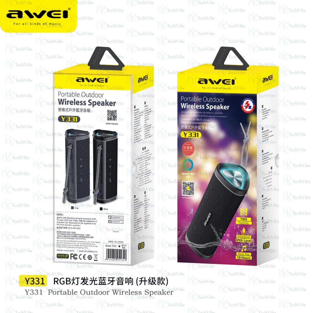 Awei Portable Bluetooth Speaker With Dual 45Mm Drivers, Tws Pairing, And Ipx6 Waterproof Design - TechVibe