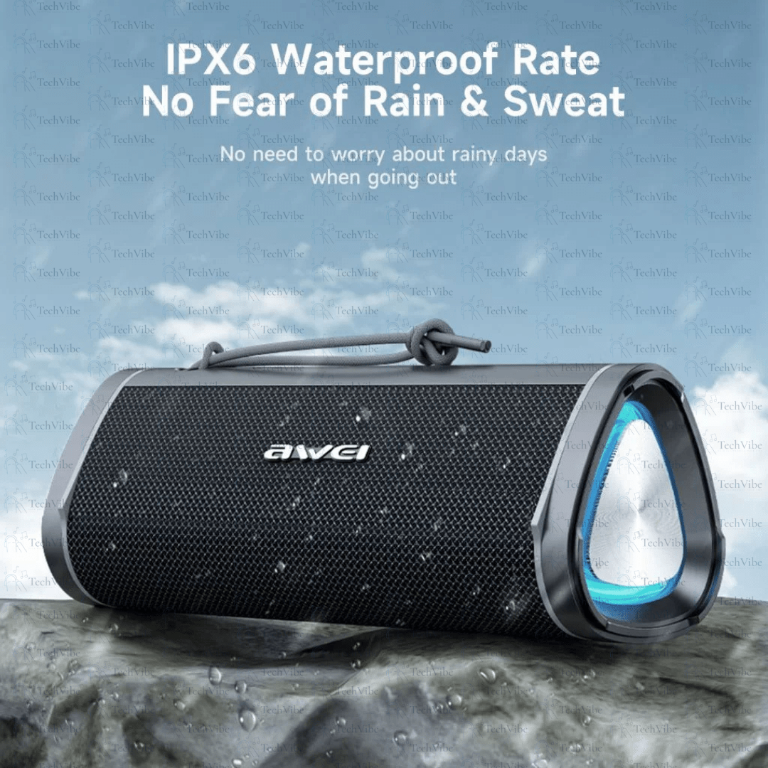Awei Portable Bluetooth Speaker With Dual 45Mm Drivers, Tws Pairing, And Ipx6 Waterproof Design - TechVibe