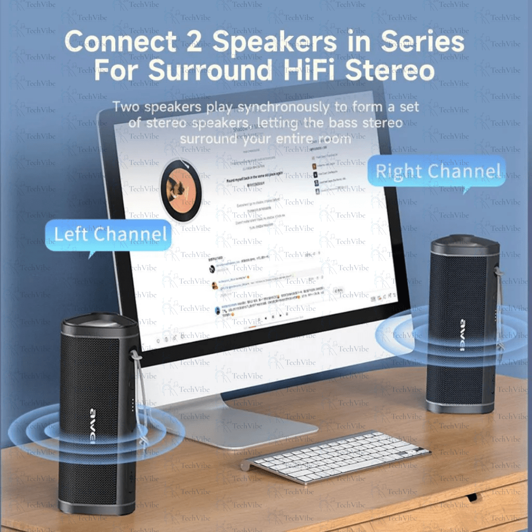 Awei Portable Bluetooth Speaker With Dual 45Mm Drivers, Tws Pairing, And Ipx6 Waterproof Design - TechVibe