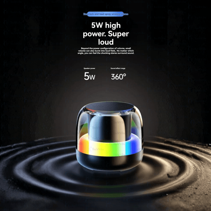 Awei Portable Bluetooth Speaker With Rgb Lights, Ipx4 Waterproofing, And 8W Sound - TechVibe
