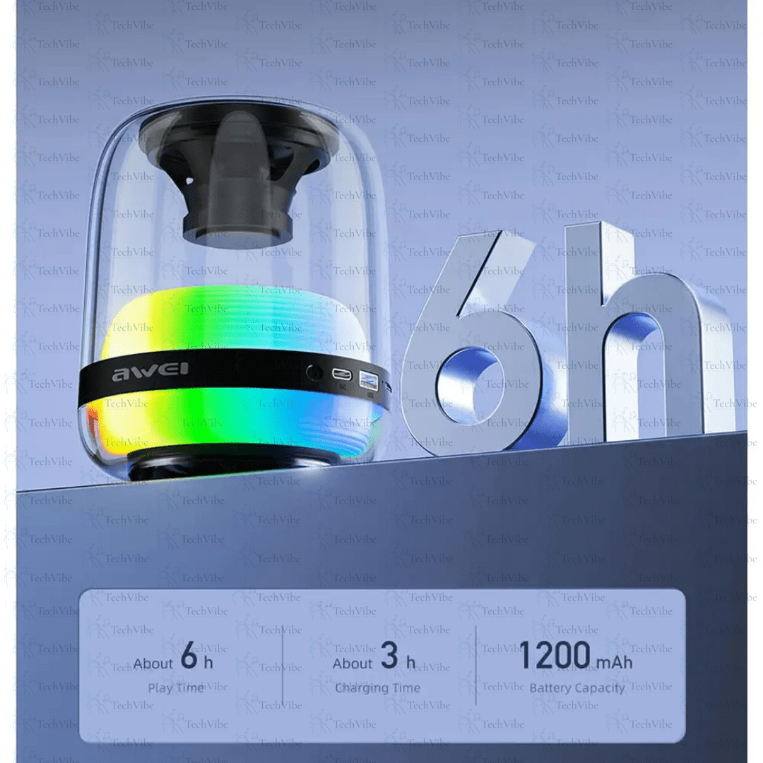 Awei Portable Bluetooth Speaker With Rgb Lights, Ipx4 Waterproofing, And 8W Sound - TechVibe