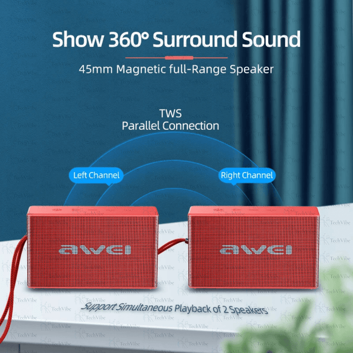 Awei Portable Bluetooth Speaker With Tws Pairing and Waterproof Protection - TechVibe