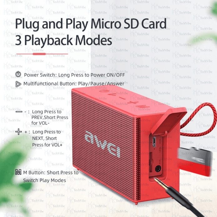 Awei Portable Bluetooth Speaker With Tws Pairing and Waterproof Protection - TechVibe