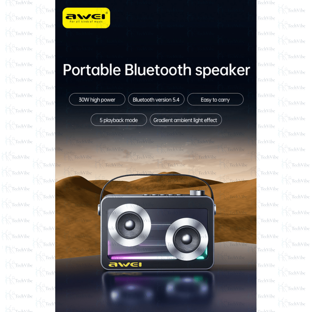 Awei Transparent Colorful Light Wireless Speaker - TechVibe