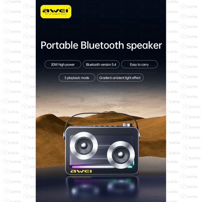 Awei Transparent Colorful Light Wireless Speaker - TechVibe