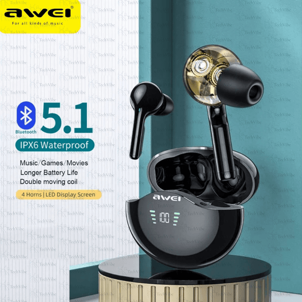 Awei Tws Dual Dynamic Driver Earbuds - TechVibe