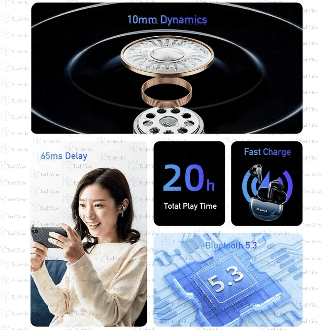 Awei Tws Earphones Double Mic Enc - TechVibe