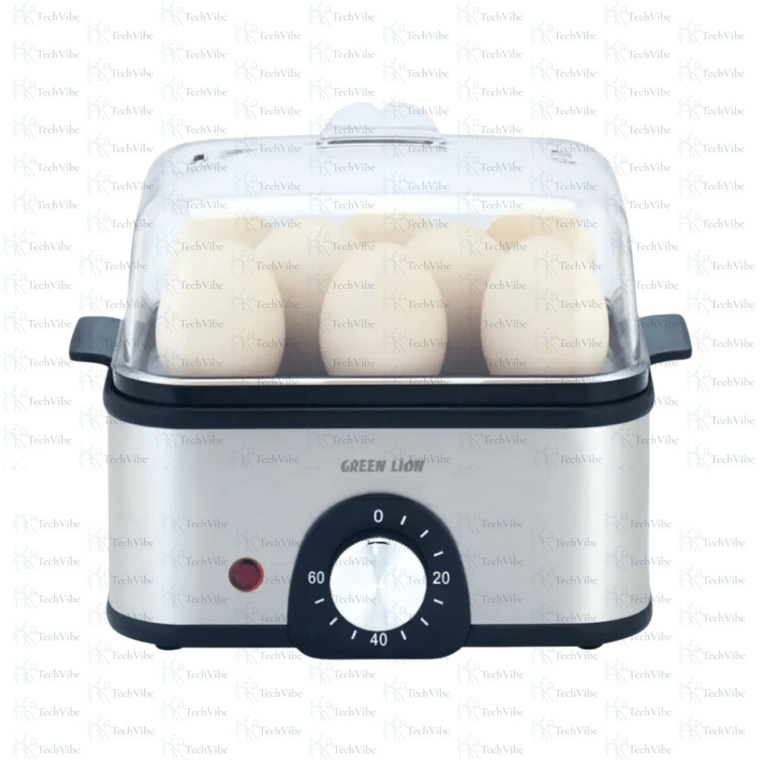 Green Lion 3 - Tier Egg Cooker | Vegetable Steamer 500W - TechVibe