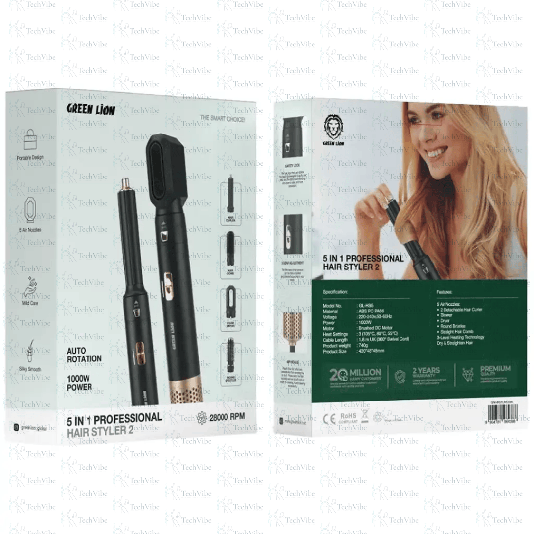 Green Lion 5 in 1 Professional Hair Styler 2 - TechVibe