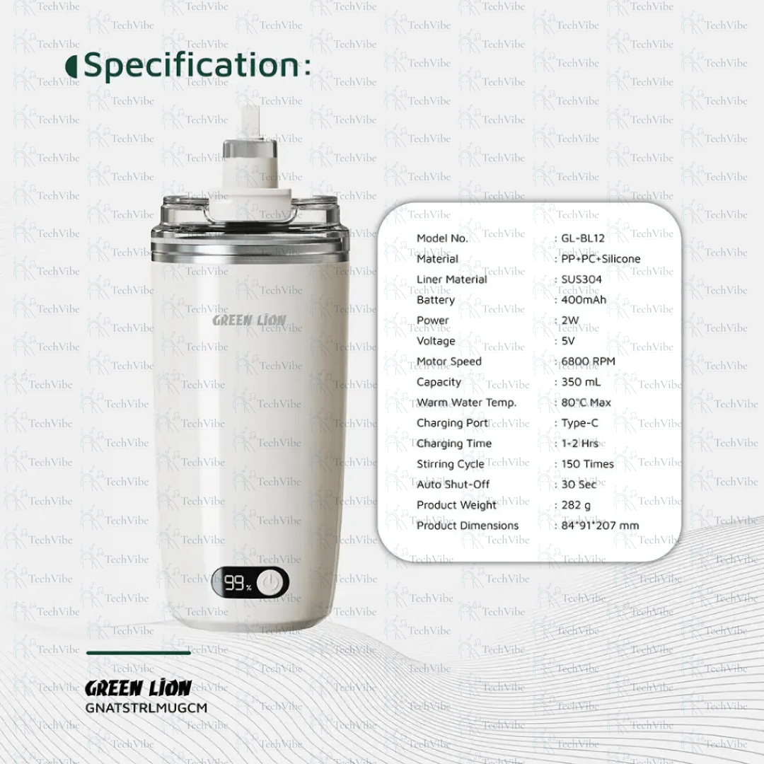 Green Lion Auto - Stirring Mug 350mL - TechVibe