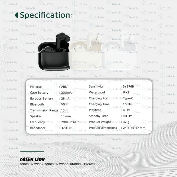 Green Lion Brooklyn True Wireless Earbuds - TechVibe