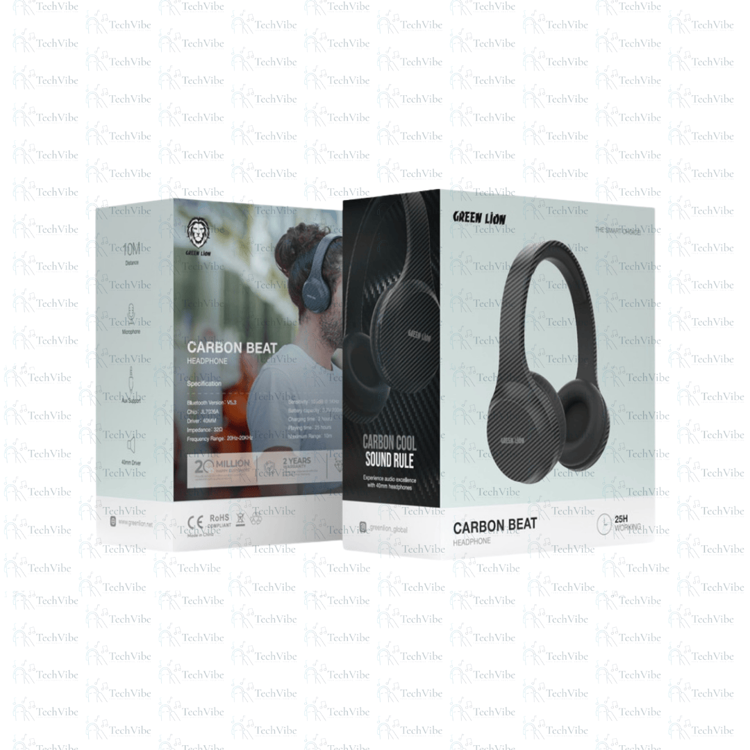 Green Lion Carbon Beat Headphone - Black - TechVibe