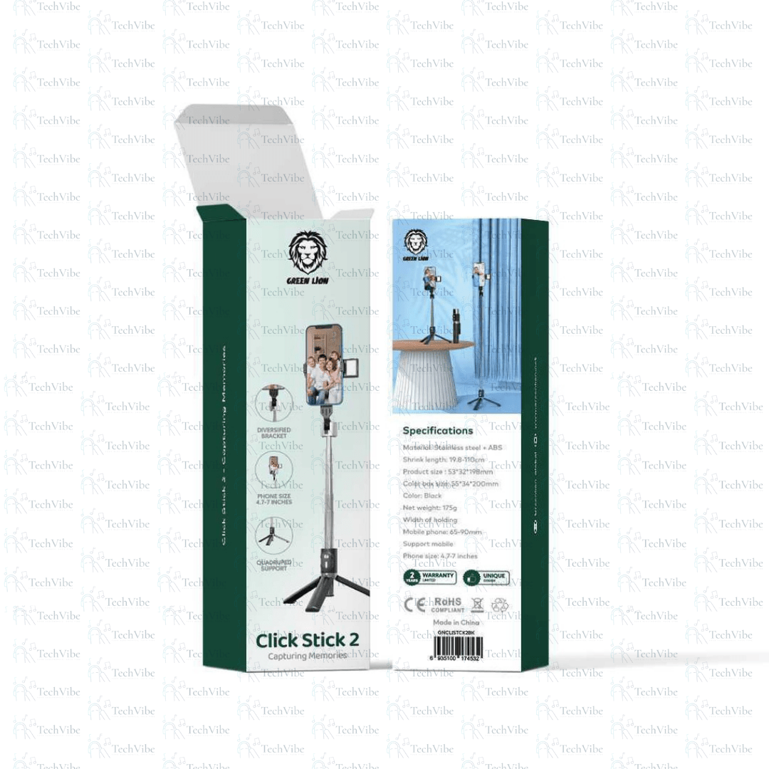 Green Lion Click Stick 2 Selfie Stick - TechVibe