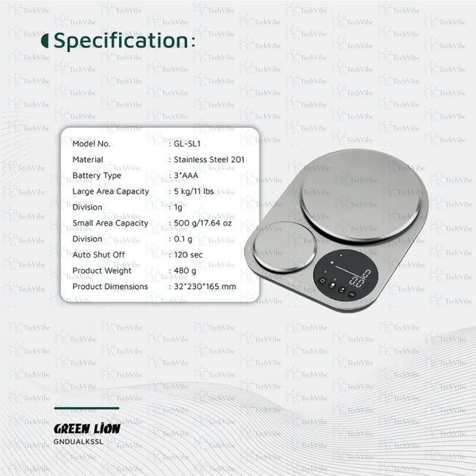 Green Lion Dual Kitchen Scale - TechVibe