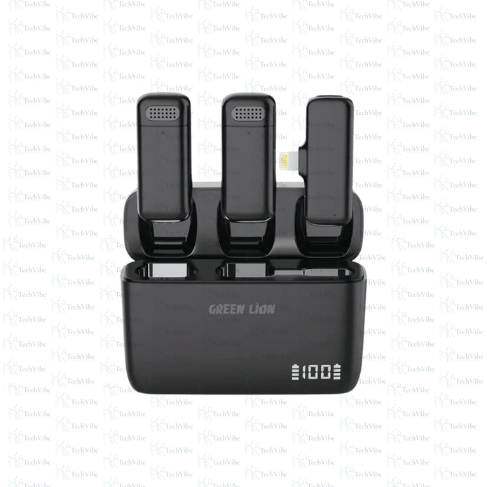 Green Lion Duo Cast Wireless Mic - Black - TechVibe