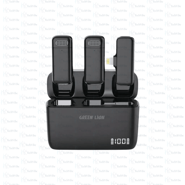 Green Lion Duo Cast Wireless Mic - Black - TechVibe
