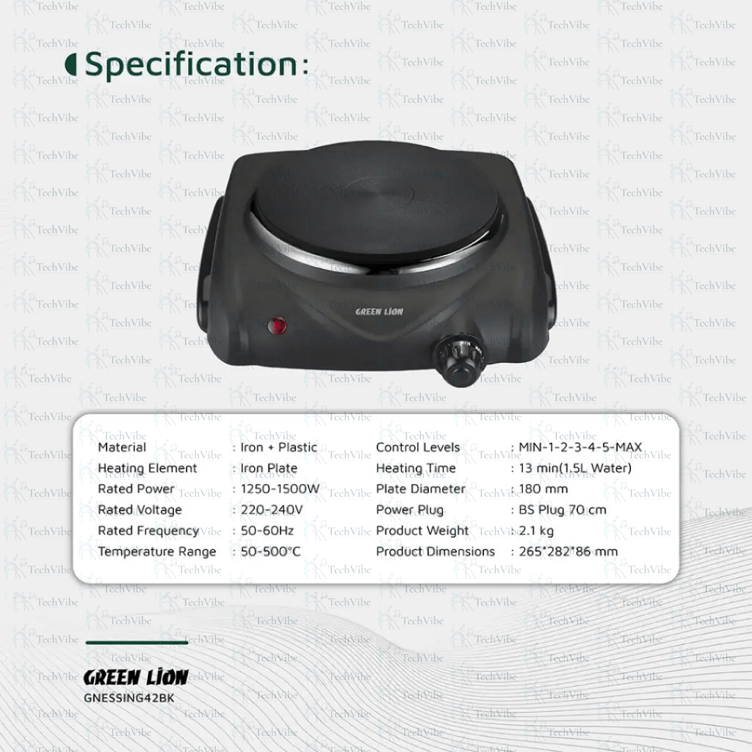 Green Lion Electric Stove Single Hot Plate - TechVibe