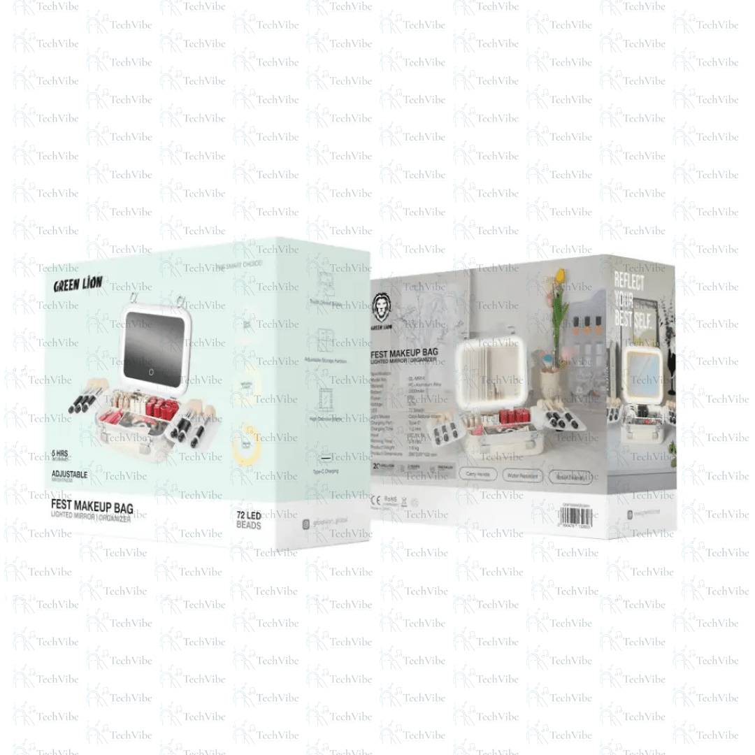 Green Lion Fest Makeup Bag - TechVibe