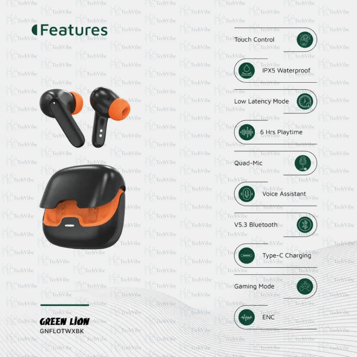 Green Lion Florence Tws True Wireless Earbuds - TechVibe