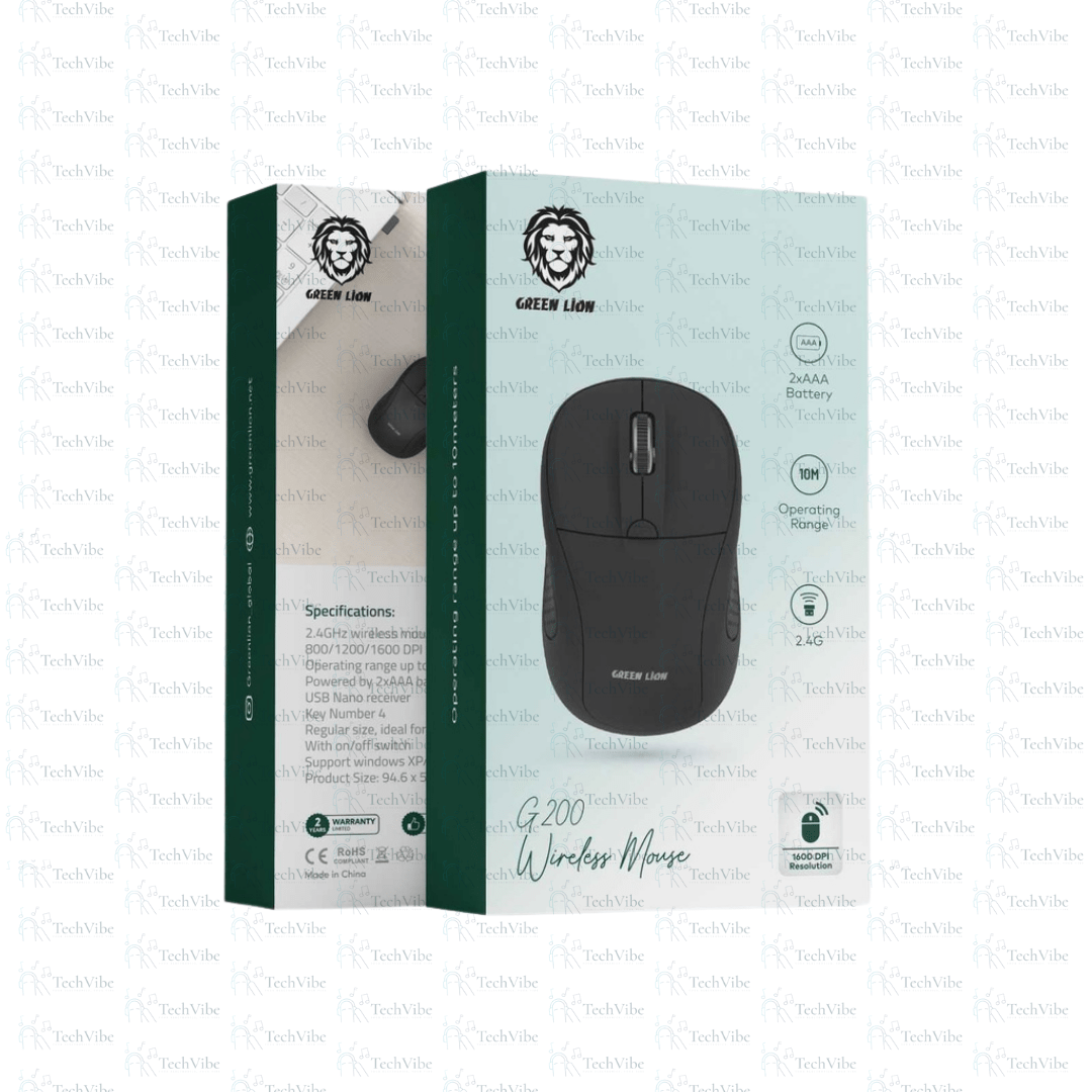 Green Lion G200 Wireless Mouse - TechVibe