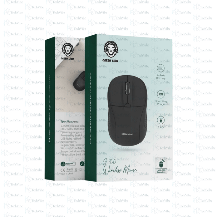 Green Lion G200 Wireless Mouse - TechVibe