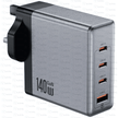 Green Lion Gan Premium Uk Plug Wall Charger 140W - Gray - TechVibe
