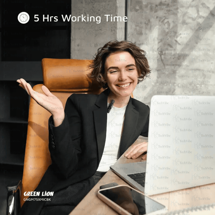 Green Lion Gm - 75X Microphone 3 - Level Noise Cancellation - Black - TechVibe