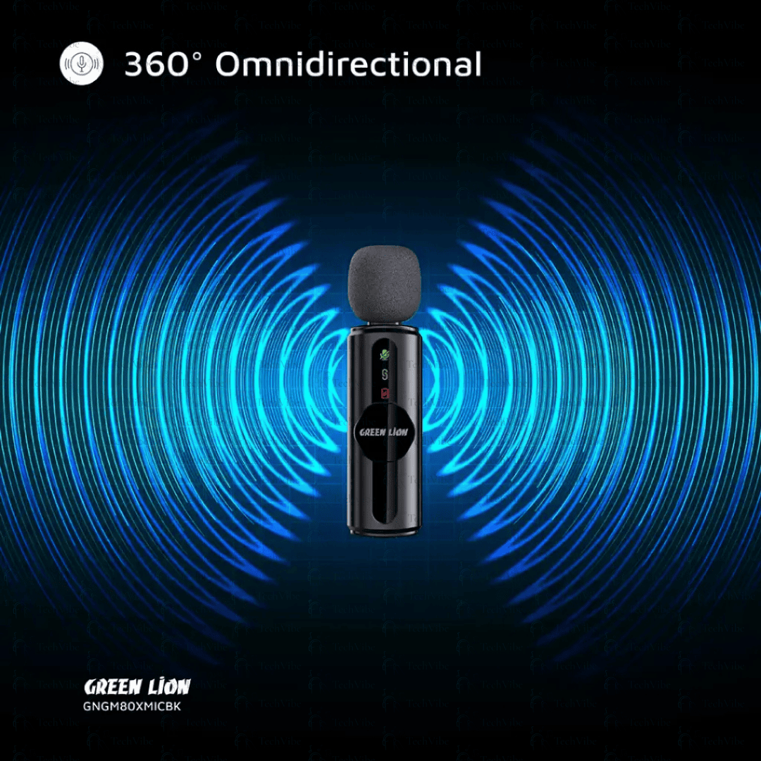 Green Lion Gm - 80X Microphone 3 In 1 - Black - TechVibe