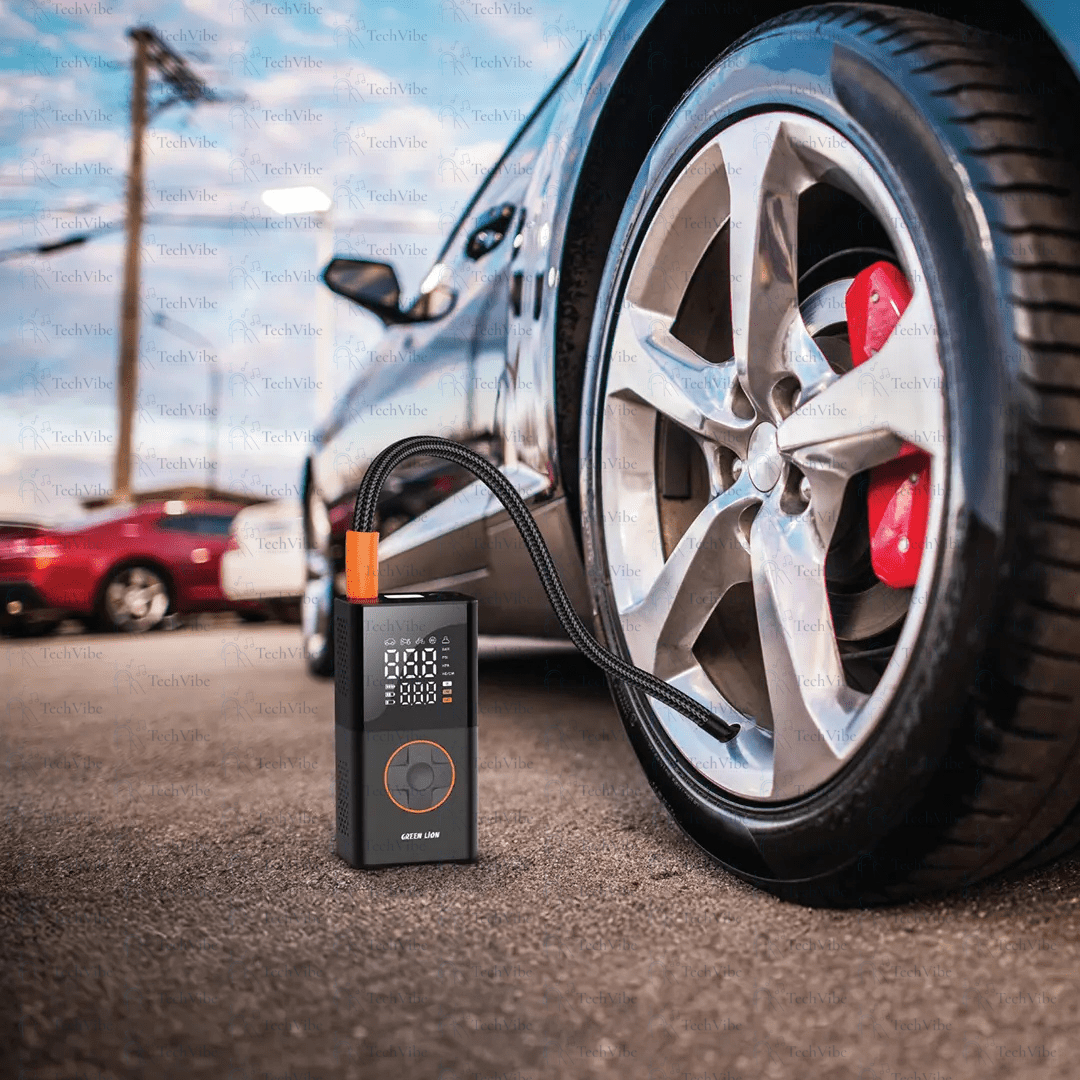 Green Lion GTI - 01 Inflator Portable Air Compressor - TechVibe