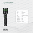 Green Lion Hyper Ray Pro Led Torch - Black - TechVibe