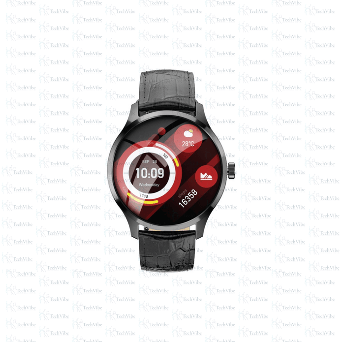 Green Lion Lunar Amoled Smartwatch Black - TechVibe