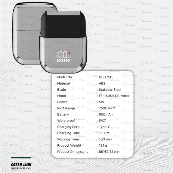 Green Lion Men's Shaver X Wet and Dry Use - TechVibe