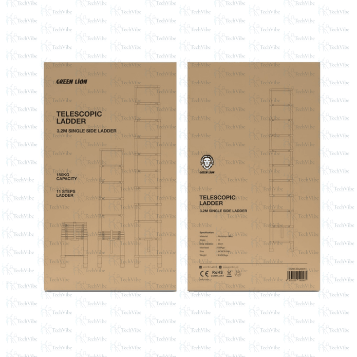 Green Lion Telescopic Ladder 3.2m Single Side - TechVibe