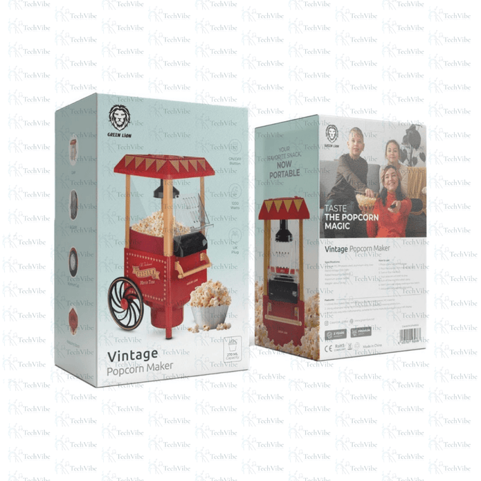 Green Lion Vintage Pop Corn Maker 1200W 270mL - TechVibe