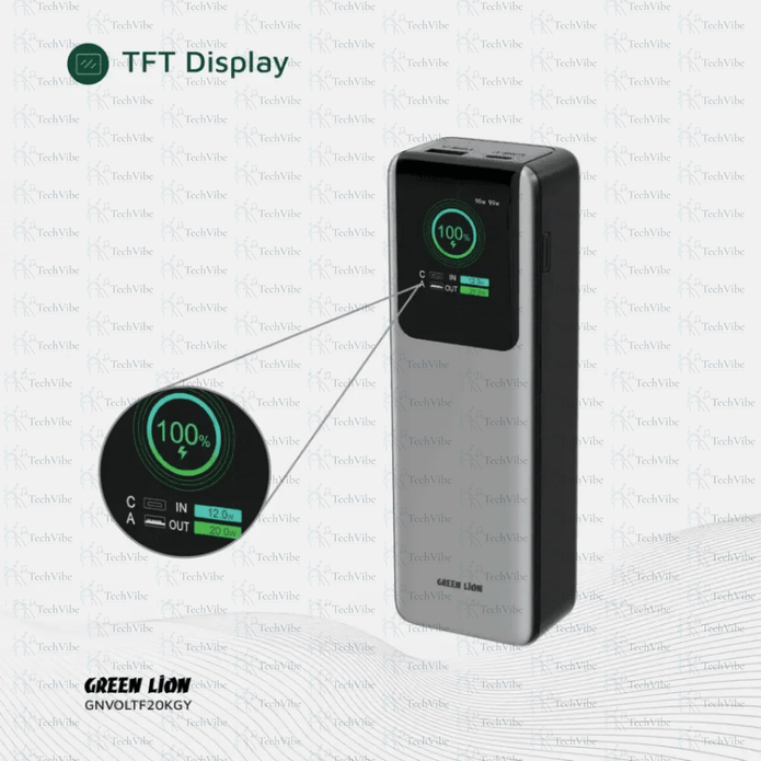 Green Lion Voltura 20000mAh Power Bank PD100W - TechVibe