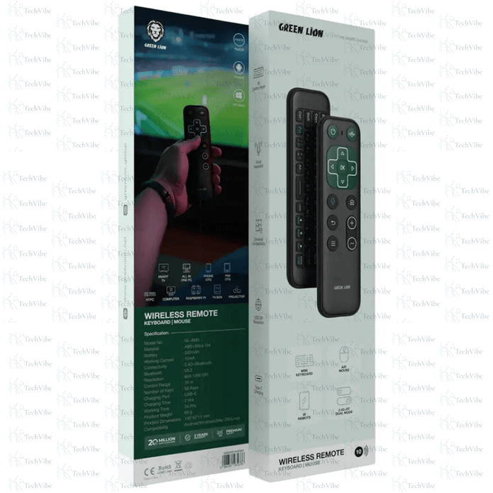 Green Lion Wireless Remote with Keyboard and Mouse - TechVibe