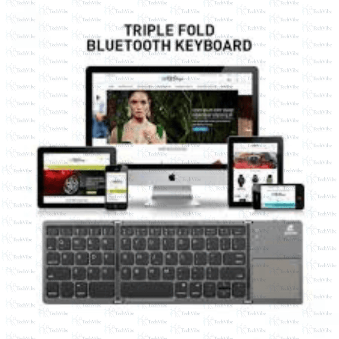 Jeqang Touch Wireless Bt Folding Keyboard - TechVibe