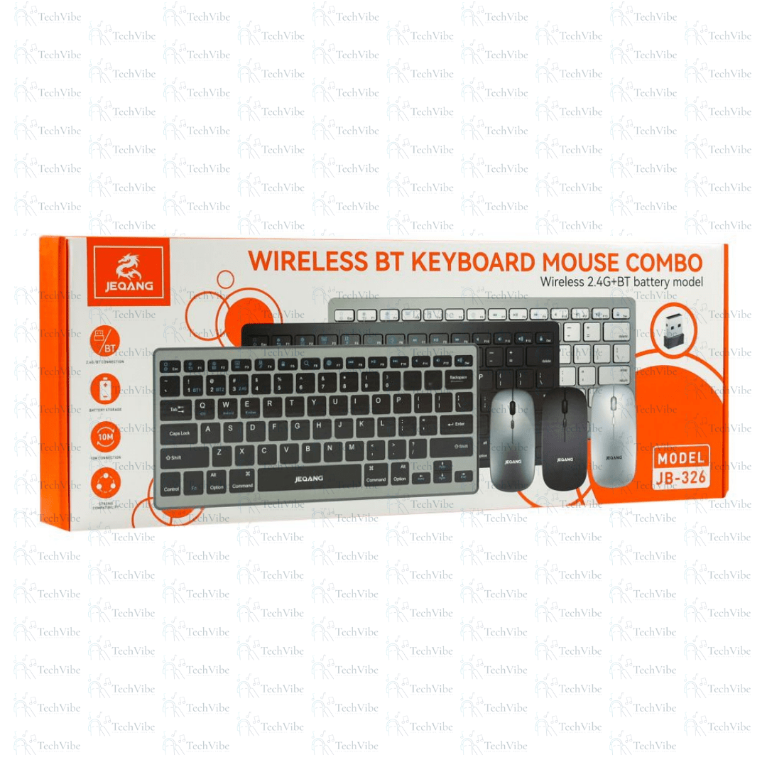 Jeqang Wireless Bt Keyboard Mouse Combo - TechVibe