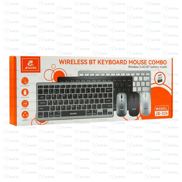 Jeqang Wireless Bt Keyboard Mouse Combo - TechVibe