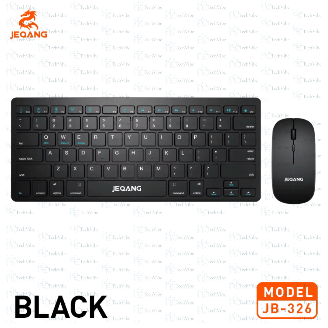 Jeqang Wireless Bt Keyboard Mouse Combo - TechVibe